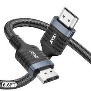 lot 14192 image: acer 8K HDMI 2.1 Cable 6.6FT, 48Gbps Ultra High-Speed Braided Cord Supports 8K60Hz, 4K120Hz, HDR10HDCP 2.2 & ARCeARC, Certified HDMI Cable Compatible with PS5, PS4, Xbox, Monitors, Laptops, HDTV
