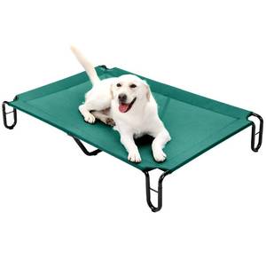 lot 3920 image: Pettycare Elevated Outdoor Dog Cot - Bed for Large Dogs (XL) Easy Assembly, Waterproof Cooling Dog Bed with Teslin Mesh, Up to 85 lbs, Green