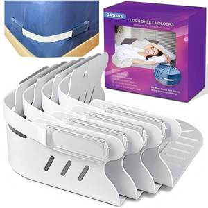 lot 3926 image: GASLIKE Lock Bed Sheet Holders with Anti-Slip Pads for Corners, 4Pcs Secure Bed Sheets Firmly in Place, Heavy Duty Bed Sheet Holder Straps for No More Loose Sheets, Easy Installation for All Mattress