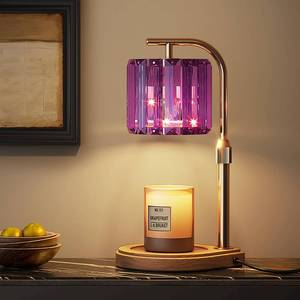 lot 3931 image: IN HAPPY Purple Candle Warmer Lamp with Timer and Dimmer, Electric Adjustable Candle Lamp Warmer, Birthday Gifts for Women, Mothers Day Gifts for Mom, Wax Warmer Lamp for Jar Candles with 2 Bulbs