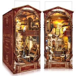 lot 3949 image: BELEEV Book Nook Kit, DIY Miniature Dollhouse Kit, 3D Wooden Puzzle for Adult and Teens, Booknook Bookshelf Decor Craft with LED Light, Gifts for Women Teens and Puzzle Lovers - Magic World