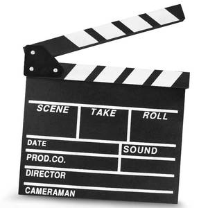 lot 4248 image: KISEER 12x11 Movie Film Clap Board Wooden Movie Clapboard Film Clapper Board (Black)