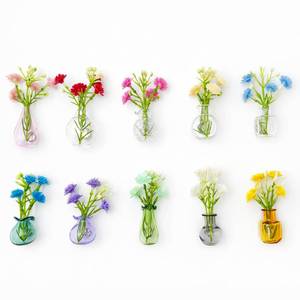 lot 4251 image: Mini Vase Magnets for Fridge, 10pack Cute Tiny Magnetic Glass Vases Refrigerator Accessories, Real Flowers Pot Magnet, Funny Aesthetic Plant Pot Locker Office Kitchen Decoration, Small Magnet Bud