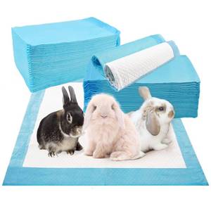 lot 4267 image: kathson 100 Pcs Rabbit Pee Pads,Bunny Pad Disposable Rabbits Diapers Super Absorbent Potty Training Pads for Guinea Pigs Hamsters Chinchillas Hedgehog Cat and Other Small Animals(18�� x 13��)