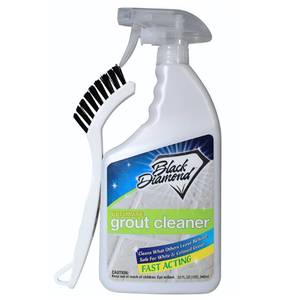 lot 4290 image: Black Diamond Ultimate Grout Cleaner Best Cleaner for Tile,Ceramic,Porcelain, Marble Acid-Free Safe Deep Cleaner & Stain Remover for Even The Dirtiest Grout. (1-Quart1-Brush)