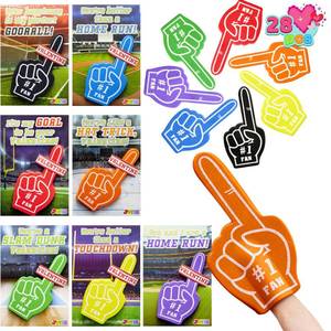 lot 4291 image: JOYIN 28 Pcs Valentines Day Foam Fingers with Cards for Kids, Valentine��s Greeting Cards, Classroom Exchange Gift for Kids, Holiday Reward Prizes and Party Favor