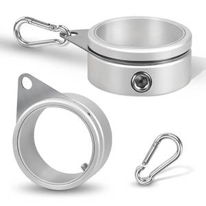 lot 4305 image: Anovo Flag Pole Rings, Flagpole Rings Aluminum Alloy 360° Rotating Anti Wrap Flag Mounting Spinning Ring Clips for 1.75-2.02 Inch Diameter Flagpole (2 Inch -Pack of 2, Matte Silver)