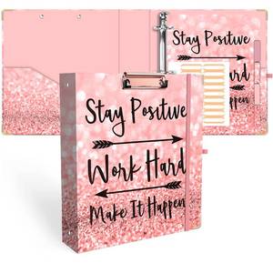 lot 4312 image: Lateefah 3 Ring Binder, 2 Inch Binder Organizer for Letter Size(8.5 x 11) with 5-Tab Dividers and Pockets, File Folders with Low Profile Clipboard for Office, School Supplies
