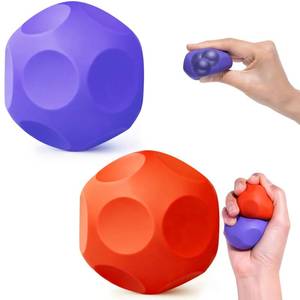 lot 4328 image: Sensory Stress Balls - Fidget Toy for Adults & Teen, Silicone Polyhedron Hand Therapy Ball with Beads Inside Relief Stress Squeeze Toy for Autism & ADHD, Office Desk Toy for Easter Basket Stuffers