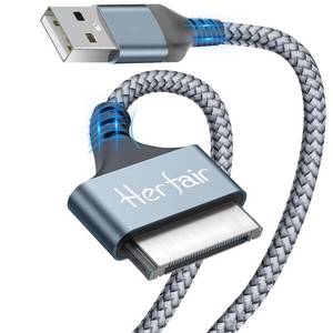 lot 4352 image: Herfair USB to 30 Pin Charger Cable Nylon Braided USB Charging Cord Compatible with iPhone 44s3G3GS & iPad 1 2 3 & iPod Touch 4 3 2 1, ClassicNano 2 3 4 5 6 (3FT)