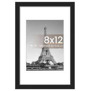 lot 4362 image: upsimples 8x12 Picture Frame, Display Pictures 6x8 with Mat or 8x12 Without, Wall Hanging Photo Frames, Black, 1 Pack