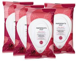 lot 4370 image: Summers Eve Cleansing Cloths  Sheer Floral 32 Count  Pack of 4  pH-Balanced, Dermatologist & Gynecologist Tested
