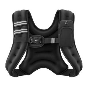 lot 5840 image: ZELUS Weighted Vest, 6lb8lb12lb16lb20lb25lb30lb Weight Vest with Reflective Stripe for Workout, Strength Training, Running, Fitness, Muscle Building, Weight Loss, Weightlifting, Black(6 lb)