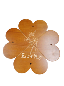 lot 5856 image: Irish Lucky Clover Wooden Wall Decor