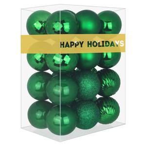 lot 5861 image: Emerald Green 3.2 Large Christmas Balls - Christmas Tree Decoration Ornaments Shatterproof Hanging Balls for Birthday Halloween Holiday Wedding Decorations Set of 24pcs