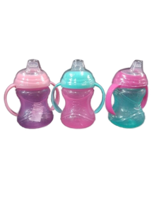 lot 5866 image: Nuby Sippy Cups Set - Pink and Teal Approximately 8 oz