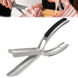 lot 6100 image: Rib Membrane Removal Tool, Rib Prep Tool, BBQ Rib Skinner, Stainless Steel Rib Membrane Remover Tool, Ergonomic Design for Effortless BBQ Rib Preparation �� (1PC)