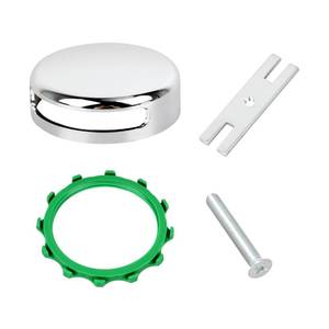 lot 6110 image: A18009 Snap-On Bathtub Overflow Plate Kit in Chrome Plated 1Pcs