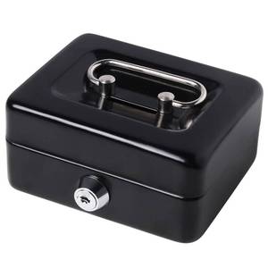 lot 6122 image: Small Cash Box with Lock and Slot, Decaller Locking Money Box, Metal Coin Piggy Bank for Adults and Kids