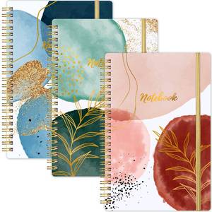 lot 6141 image: Chopet Notebook - 3 Pack A5 Lined Journal Notebooks, 8.3 x 6 Spiral Notebook, Journal Notebook with Thick Paper, Classic College Ruled Notebooks for Office, School Supplies