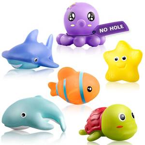 lot 6175 image: Hely Cancy Infant Bath Toys for 18 Months - No Hole Animal Bathtub Toys, Baby Bath Tub Toys