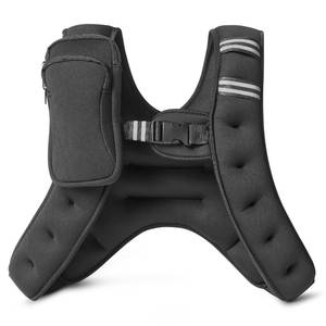 lot 6190 image: Amazon Basics Non-Adjustable Weighted Vest with Reflective Stripe, 12 lb, Black