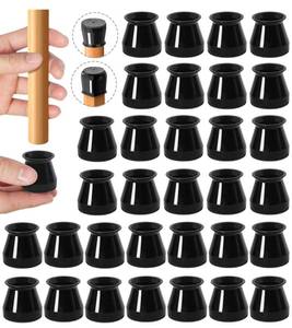 lot 6197 image: A32 Pcs Chair Leg Floor Protectors - Silicone Felt Pads, Scratch-Proof & Noise-Free, Easy Smooth Moving, Small Size (Fits Round Chair Legs 516 to 1-516 Diameter)��