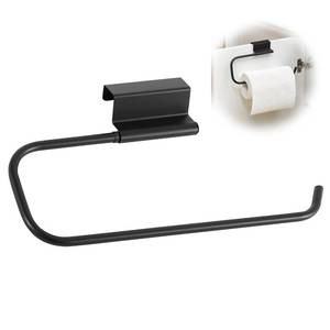 lot 6200 image: Yaocom 12.4 Inches Cabinet Door Paper Towel Holder Camper Under Sink No Drilling Paper Towel Storage and Dispenser for RV Kitchen Bathroom Laundry Room, Stainless Steel(Black,1 Pcs)