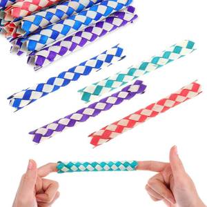 lot 6220 image: DIVINA VITAE 24 Pcs Chinese Finger Trap Classic Wooden Finger Trap Colorful Chinese Wooden Chinese Finger Traps Bird Chew Finger Trap Cool Birthday Party Favors Goodie Bag Stuffers (4 Colors Random)