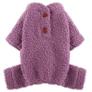 lot 6231 image: Fleece Dog Sweater Dog Pajamas Small Sized Dogs Boy Girl Fleece Puppy Clothes Jammies 4 Leg Doggie Pjs for Chihuahua Yorkie Spring Winter Warm Pet Onesies Jumpsuit Clothing Male Female, XS, Purple