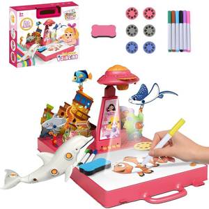lot 7646 image: Drawing Projector for Kids, 2 in 1 Art Sketch Projector with 3D Puzzles, Trace and Draw Projector Include 48 Projection Image�� Learn to Draw Toys for Boys and Girls Age 4,5,6,7,8, Best Christmas Gifts