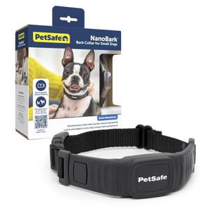 lot 8072 image: PetSafe NanoBark Collar - Long-Lasting Lightweight Mini Bark Deterrent Collar with Multiple Static Stimulation Levels - Customizable & Easy-to-Use - Waterproof & Rechargeable
