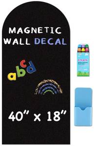lot 8081 image: HeatPomelo Arch Magnetic Wall Decal - 40 x 18 Matte Finish Chalkboard Sticker for Wall - Magnetic Board for Playroom, Home Classroom(Black)