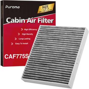 lot 8090 image: Puroma Cabin Air Filter with Activated Carbon, Replacement for CF10775, Buick Allure, Cascada, Encore, Lacrosse, Regal, Verano, Cadillac ELR, SRX, Chevrolet Cruze, Malibu, Orlando, Sonic, Spark, Saab