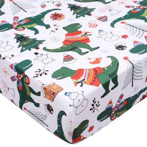 lot 8101 image: UOMNY Crib Sheet Christmas Dinosaur Fitted Crib Sheets Baby Sheet for Standard Crib and Toddler Mattresses Nursery Bedding Sheet Crib Mattress Sheets for Boys and Girls 1 Pack Space Toddler Sheet