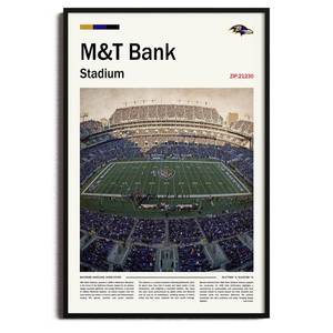 lot 8105 image: (Unframed 11x17) M&TBankStadium Canvas Print �� Baltimore Home Field Wall Art for Ravens Fans, Sports poster for Game Room or Man Cave Decor