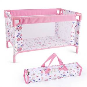 lot 8125 image: Reborn Baby Dolls Crib, Babys Doll Bed for 18 Inch Baby Dolls, Removable Babys Doll Playpen Toy Crib, Reborn Baby Doll Accessories with Storage Bag, Pack n Play Toy Gift for Kids