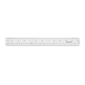 lot 8174 image: Westcott Acrylic Clear Ruler, Easy-to-Read Markings, Scratch-Resistant Design, Raised Beveled Edges, for Crafting, Office, Classroom, Back to School, School Supplies, 12-Inch