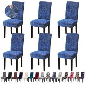 lot 8178 image: Fafua Chair Covers, Dining Room Chair Covers, Stretch Kitchen Chair Covers Set of 6, Removable Washable Dining Chair Slipcovers for Home, Hotel, Banquet