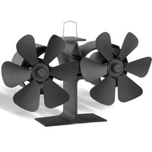 lot 8193 image: Miaton Wood Stove Fan Heat Powered Non Electric  Dual Motor Fireplace Fan  Heat Activated Thermal Fan for Wood Burning StoveLog Burner