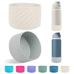 lot 8202 image: 2Pcs Silicone Boot Base Sleeve for Owala Water Bottle FreeSip Twist and Flip Protective Silicone Bottom Bumper for Owala Flask Water Bottle Accessories BPA Free