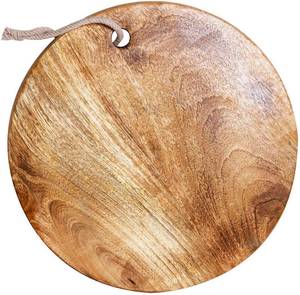 lot 8215 image: Wooden Handmade Round Chopping Board Cutting Serving Board for Home Kitchen  Wood Serving Board, Platter for Vegetables, Fruits, Cheese, Pizza- 13 Inches Dia