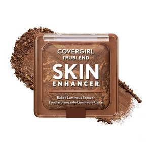 lot 8228 image: COVERGIRL TruBlend Skin Enhancer Baked Luminous Bronzer, with Hyaluronic Acid & White Rose Extract, Blends Seamlessly - 330 Sweet Espresso (Deep Bronze with Gold Swirls)