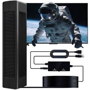 lot 8238 image: 2026 Updraded Digital TV Antenna, 2000 Miles Long Range Antenna for Smart Indoor, 360° Reception Indoor with Amplifier Signal Booster Support 4K 8K 1080p All TVs and 16ft Thick Coaxial Cable