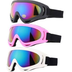 lot 8264 image: Yidomto Ski Goggles, 3 Pack Anti-Scratch Snow Goggles for Men, Women, Boys, Girls, Kids, Toddlers & Youth, UV 400 Protection for Skiing & Snowboard (BlackPinkWhite)