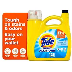 lot 11177 image: Tide Simply Liquid Laundry Detergent  Refreshing Breeze  168 fl oz  128 Loads