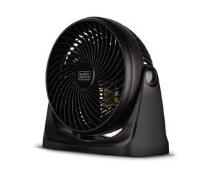 lot 11221 image: BLACKDECKER 7-Inch Portable Turbo Fan, 3-Speed Settings, Desktop Personal Cooling for Table with 90° Tilt Angle Fan Head, Lightweight for Bedroom or Office, BFTU107, Black