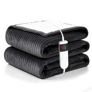 lot 11227 image: Qieryun Heated Blanket Electric Throw, Soft Flannel Heating Blanket with 8 Hours Auto Off 10 Fast Heating Levels Machine Washable Sherpa Heated Blanket with Overheating Protection