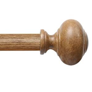 lot 11234 image: Wood Curtain Rods for Windows 48 to 84 Inch(4-7ft),1 Inch Heavy Duty Curtain Rods with Imitation Wood Grain Finials, Boho Adjustable Drapery Rod of Window Treatment