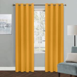 lot 11246 image: MYSKY HOME Yellow Blackout Curtains for Living Room Bedroom Curtains 84 Inches Long Grommet Room Darkening Window Curtains Thermal Insulated Single Panel Curtains 52 x 84 Inch, Mustard Yellow
